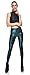 Jescakoo Digital Print Mermaid Fish Scale Stretch Leggings Pant for Women S-3XL