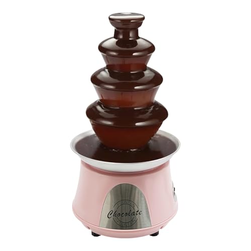 Chocolate Fountain Machine 4 Tier, 180W Chocolate Fountain with Capability 2.2lbs Commercial