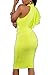 ZKESS Womens Sleeveless Key Hole Back Sexy Bodycon Clubwear Dress Large Size Yellow