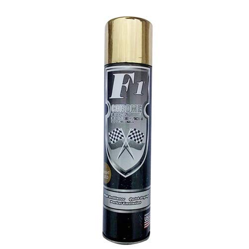 f22 F1 Aerosol Multi Purpose Gold Chrome Spray Paint Car And Bike Care
