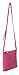 Isaac Mizrahi Womens Fashion Designer Handbags Kay Leather Crossbody Shoulder Bag Fuchsia Pink