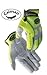 Caiman 2981-5 Large Genuine American Deerskin Multi Activity Glove with Reflective Tape, Gray and Hi Viz Lime