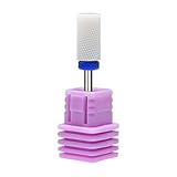 Belle 3/32 inches Ceramic Large Barrel Nail Drill Bit Medium Grit White Manicure Drill Bit Handpiece Top