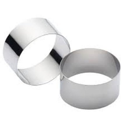 Round Food Ring, Stainless Steel (2 Pieces) (2" D x 1.75" H)