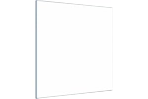 Virelix 18" Square Tempered Glass Table Top, Clear Surface 1/4" Thick Flat Polished Edge for Furniture Protection Patio Dining Coffee End Tables (18 inch)