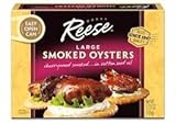 Reese Large Smoked Oysters, Easy Open Can, 3.7 oz (Pack of 10)