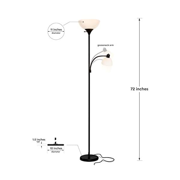 tall lamp with reading light