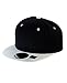 NYFASHION101 Plain Blank Flat Bill Adjustable Snapback Cap Hat -Black/White