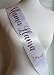 Amy's Bubbling Boutique Mama Llama Baby Shower Sash for Mom to Be White & Rose Gold with Adjustable Rhinestone Safety Pin