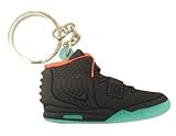 Nike Black Green Yeezy 2 2D Flat Sneaker Keychain by SPUSA