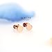 ELBLUVF Stainless Steel Rose Gold Plated Minimalist Tiny Pearl Circle Dot Round Ball Stud Earrings Jewelry For Women(Rose gold Dot)