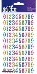 Sticko E5250036 Sticko Numbers Stickers - Bright Glitter