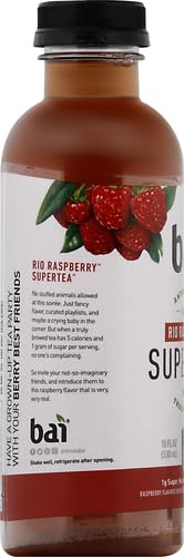 BAI ANTIOXIDANT INFUSION, RIO RASPBERRY TEA LIQUID PREPARED ICED TEA, 18 FL OZ