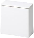 Ideaco Tubelor Mini Flap Designer Countertop Trash Can With Lid, Conceals Any Plastic Bag 0.4 Gal /1.4L WHITE