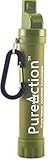 Camping Water Purifier - 50% More Filtration Capacity Than Lifestraw Personal Filter - The Best Purification at 0.01 Microns - Portable Water Filter with Bottle Attachment for Hiking/Prepping/Survival