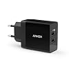 Anker Chargeur Secteur USB 24W 2 Ports Chargeur Mural Adaptateur USB Universel avec Technologie PowerIQ pour iPhone iPad…