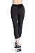 EAST HONG Women's Yoga Leggings Exercise Workout Pants Gym Tights (Large.Black/Rose.(Capris))