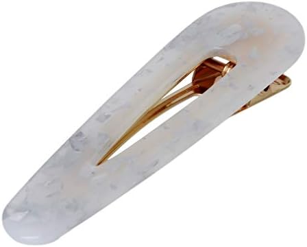 YESMAEA Acrylic Resin Hair Barrettes Geometric Hair Clips Fashion Vintage Hair Accessories for Women,White drip