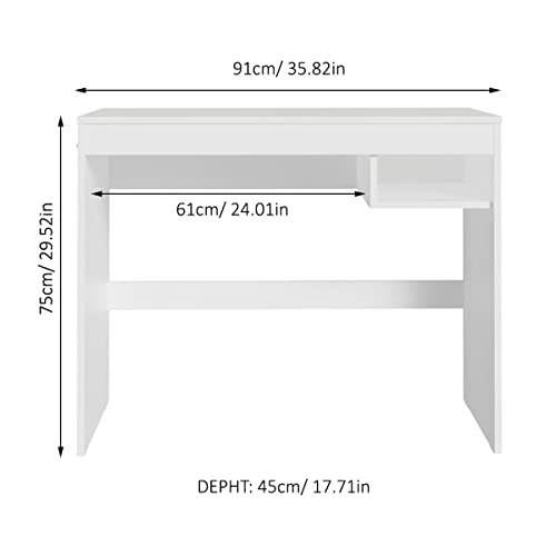 MADESA Small Desk 36 inches, Desk Workstation PC Computer Table
