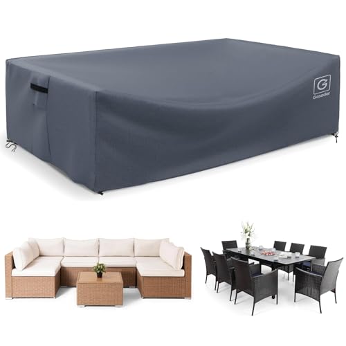 Patio Furniture Covers Waterproof for Coffee Table Cover, Heavy Duty Durable Rectangular Outdoor Coffee Table Cover, 48L x 28Wx 13H inches, Grey
