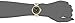 Nine West Women's NW/1908BKBK Easy to Read Gold-Tone and Black Strap Watch