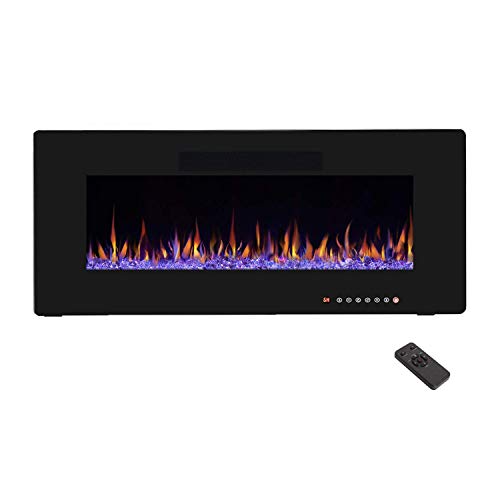 R.W.FLAME 42" Electric Fireplace, Recessed Wall Mounted and inWall