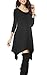 iGENJUN Women's Scoop Neck 3/4 Sleeve Tunic Tops Loose Basic Shirt Dress Dress