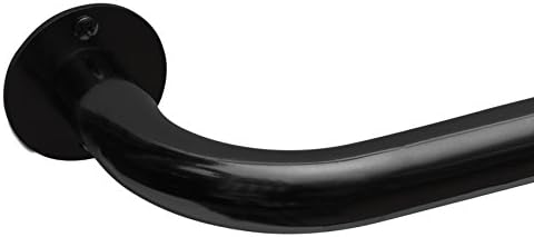Black-Out Window Treatment Curtain Rods, Black - 48 to 84 inch