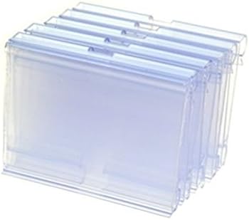 55Pcs Clear Color Plastic Wire Shelf Price Label Holder Sign Holder Display Label Price Card Tag for Supermarket Shelves