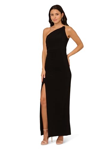 Adrianna Papell Women's Jersey Column Gown, Black, 14 at Amazon