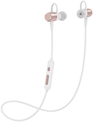 Wireless Bluetooth Headphones, Lightweight Sport EarphoneV4.1 Magnetic Noise Cancelling Sweatproof Stereo Sport Wireless Earphones Earbuds with Mic for Gym Running Workout Earbuds Headsets (Rose gold)