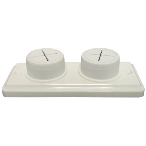 Double Cloth/Towel Holders, White