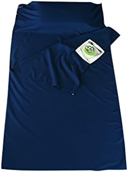 AUSTY Single Sleeping Bag Liner Camping Sleep Sheet Soft and Breathable for Travel Hotel Outdoor Picnic Business Trip(Navy Blue,45.3" x82.7")