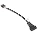 AKOAK 1 x 15cm Black USB 3.0 19 Pin Female to USB 2.0 9 Pin Male Motherboard Cable Adapter Converter