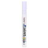 Highlighter Pen,Fullfun Permanent Waterproof Car Tyre Tire Metal Paint Marking Pen (white)