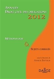 Droit civil des obligations, 2012