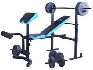 Men's health folding bench & preacher with 50kg weights amazon Clearance