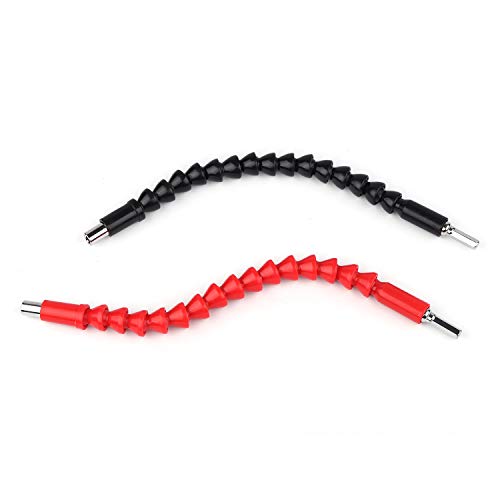 WBCBEC 2 Pieces 11.5 Inch Flexible Extension Shaft with 10 Drill Bit Sets Flexible Drill Bit Extension Drill Flexible Shaft Batch Head Connecting Rod Multi-angle Work - Thumbnail 2