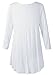 LARACE 3/4 Sleeve Shirts for Women Plus Size Tunic Dressy Top Loose Fit Flare T-Shirt(2X, White)