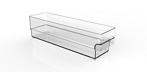 YBMHOME FRIDGE FREEZER ORGANIZER BINS STORAGE BOX CONTAINERS BPA-FREE DRAWER ORGANIZERS FOR REFRIGERATOR FREEZER AND PANTRY CLOSET (1, Medium Fridge Bin)