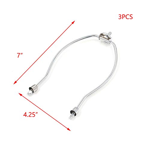 Tulead 3PCS Lamp Shade Finial Lamp Harp Holders Light Shade Holder Lamp Accessories Lamp Brackets 7-Inch