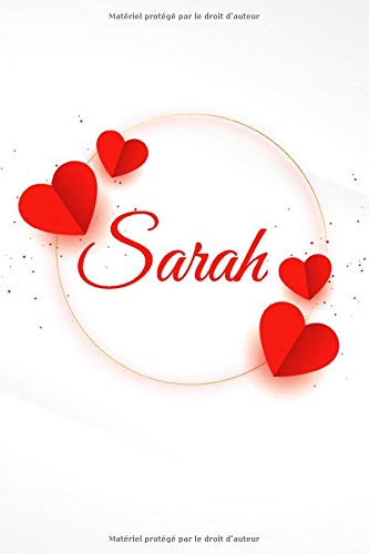 Sarah Carnet De Notes Personnalisable Cadeau Prenom Prenom Personnalise Sarah Joyeux Anniversaire Saint Valentin Fete Des Meres Cadeau Pour Tante Ligne 1 Pages French Edition Edition Smart Cadeau Amazon Com Books