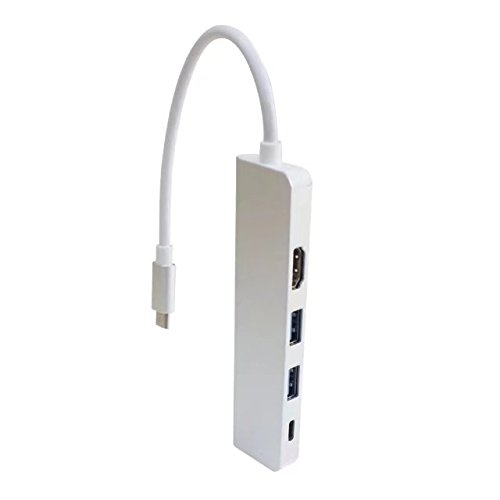 Businda USB-C Hub with Type C, USB 3.0 Ports and SD/TF Card Reader with HDMI 4 in 1 for MacBook Hub Computer Peripherals USB Type C HDMI with 3 Port/ChromeBook and More, Multi-Port for MacBook Pro Air