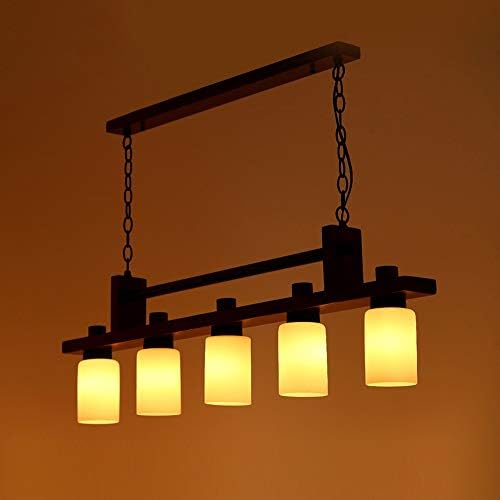 ZSAIMD Lámpara colgante de metal industrial 5 luces Araña