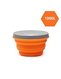 Vmotor   Cuenco plegable para camping, 1000 ml, si