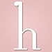 Heart to Heart Wooden Wall Letter Hanging Initials Letter: H