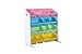Phoenix Home Pastel Collection Kids' Toy Storage Organizer with 12 Plastic Bins, Paste+white