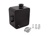 Universal 2.5L Aluminium Alloy Water Coolant Header Overflow Expansion Tank Reservoir (Black)