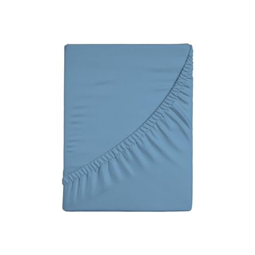 Zer0bed, Lenzuolo Sotto con Angoli Singolo Tinta Unita 100% Cotone ANGOLO MAXI 30CM, 1 Piazza, Avio, 90x200