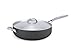 GreenPan Paris 4 Quart Ceramic Non-Stick Covered Saute Pan with Helper Handle, Gray -